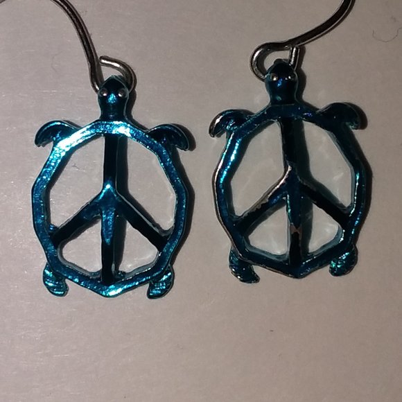 Jewelry - Blue Turtle Earrings
